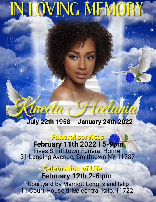 Funeral Announcement flyer,simple modern Template PosterMyWall
